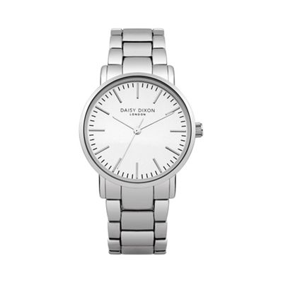 Ladies silver tone metal bracelet watch dd004sm